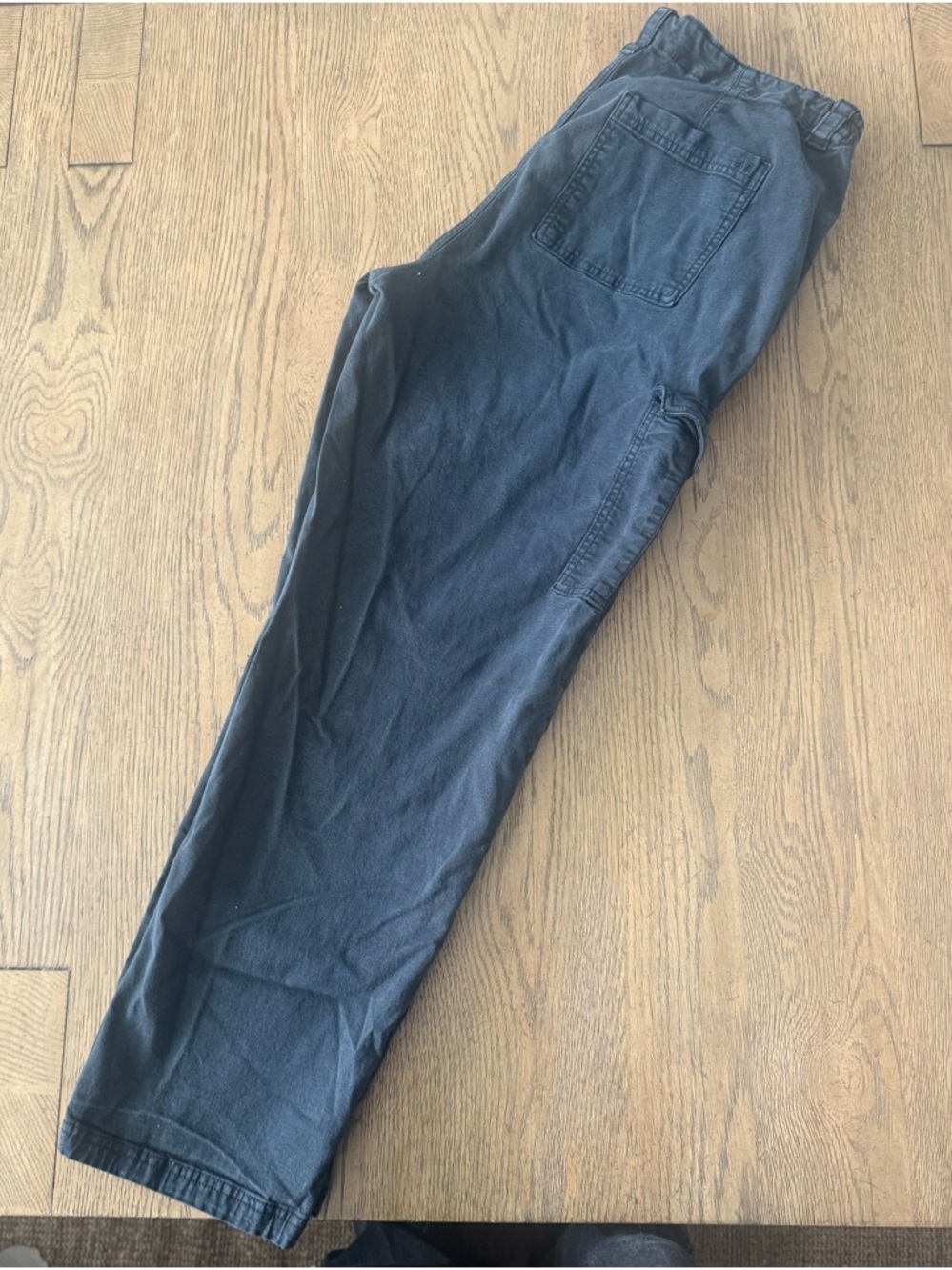 American Eagle Soft Stretch Cargo Pants 16 Black Utility Relaxed Streetwear 5031 - Picture 8 of 9